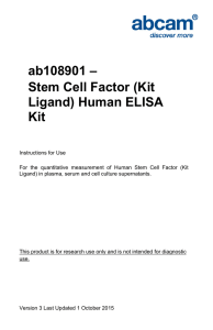 ab108901 – Stem Cell Factor (Kit Ligand) Human ELISA Kit