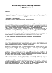 The economic impacts of port activity in Antwerp: a disaggregated analysis