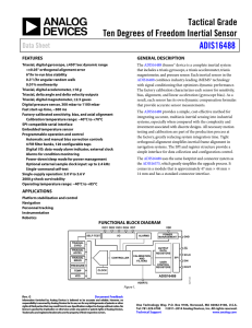 Tactical Grade Ten Degrees of Freedom Inertial Sensor ADIS16488 Data Sheet