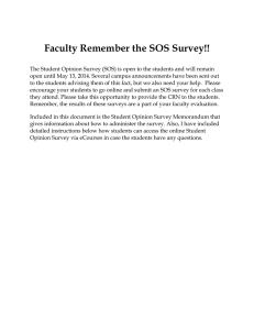 Faculty Remember the SOS Survey!!