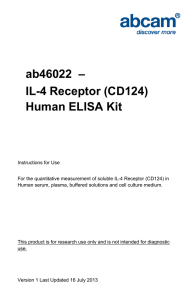 ab46022  – IL-4 Receptor (CD124) Human ELISA Kit