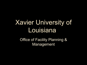 Xavier University of Louisiana Office of Facility Planning &amp; Management
