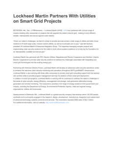 Lockheed Martin Partners With Utilities on Smart Grid Projects