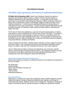 NorthStar signs agreement with Hearst to implement MeterSense