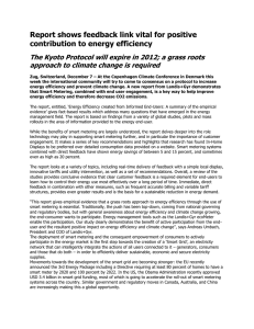 Report shows feedback link vital for positive contribution to energy efficiency