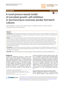 A novel process-based model of microbial growth: self-inhibition Saccharomyces cerevisiae cultures