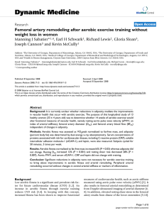 Dynamic Medicine Femoral artery remodeling after aerobic exercise training without