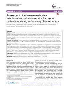 Assessment of adverse events via a telephone consultation service for cancer patients receiving ambulatory chemotherapy