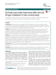 Do body mass index trajectories affect the risk –control study