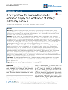 A new protocol for concomitant needle pulmonary nodules