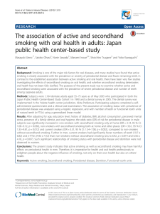 The association of active and secondhand public health center-based study