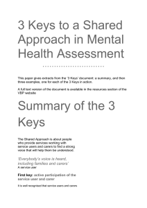 3 Keys to a Shared Approach in Mental Health Assessment ………………………