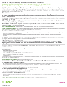 How to fill out your spending account reimbursement claim form