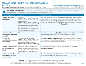 HUMANA HEALTH BENEFIT PLAN OF LOUISIANA INC: LA LG PPO 14