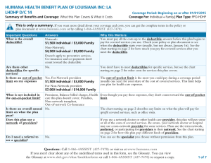 HUMANA HEALTH BENEFIT PLAN OF LOUISIANA INC: LA LHDHP D/C 14