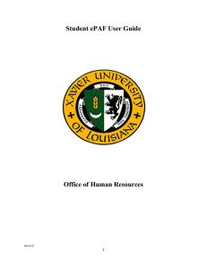 Student ePAF User Guide  Office of Human Resources 1