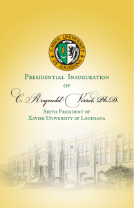 C.Reynold Verret, Ph.D. Presidential  Inauguration of Sixth President of