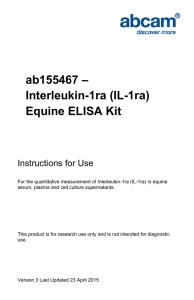 ab155467 – Interleukin-1ra (IL-1ra) Equine ELISA Kit Instructions for Use