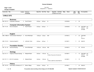 Course Schedule Page 1 of 45 5/16/2016 Printed: