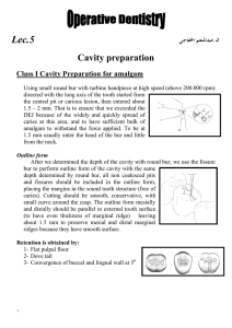 Lec.5 Cavity preparation د.