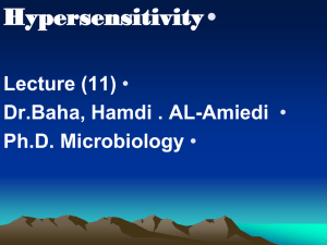 • Hypersensitivity  Lecture (11)