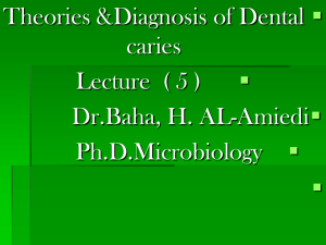  Theories &amp;Diagnosis of Dental caries