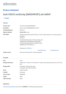 Anti-CRLF2 antibody [IMG59N3B7] ab168847 Product datasheet 2 Images Overview
