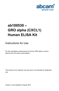 ab100530 – GRO alpha (CXCL1) Human ELISA Kit Instructions for Use