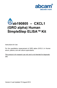 ab190805  –  CXCL1 (GRO alpha) Human SimpleStep ELISA™ Kit