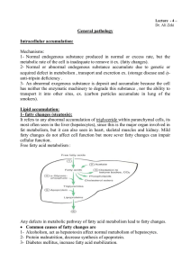 General pathology Intracellular accumulation: Mechanisms: