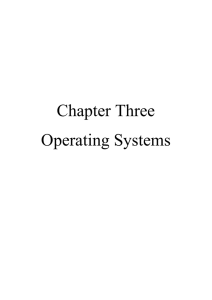 Chapter Three Operating Systems