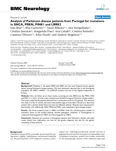 BMC Neurology Analysis of Parkinson disease patients from Portugal for mutations