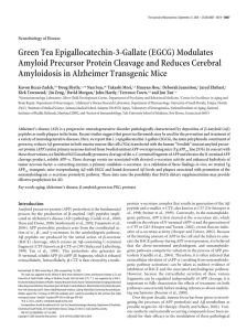 Green Tea Epigallocatechin-3-Gallate (EGCG) Modulates