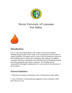 Xavier University of Louisiana Fire Safety Introduction: