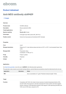 Anti-MD2 antibody ab89429 Product datasheet 2 Images