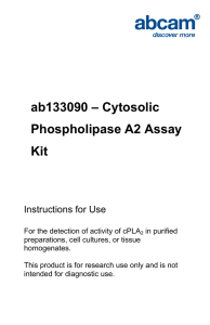 ab133090 – Cytosolic Phospholipase A2 Assay Kit Instructions for Use