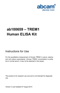 ab100659 – TREM1 Human ELISA Kit Instructions for Use