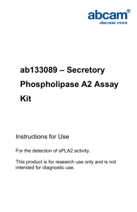 ab133089 – Secretory Phospholipase A2 Assay Kit Instructions for Use