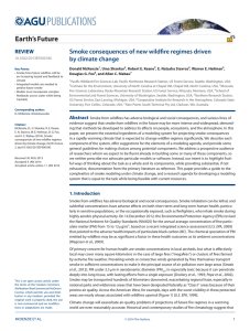 Earth’s Future Smoke consequences of new wildﬁre regimes driven by climate change