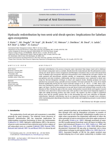 Hydraulic redistribution by two semi-arid shrub species: Implications for Sahelian agro-ecosystems