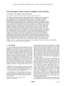 From atmospheric winds to fracture ventilation: Cause and effect