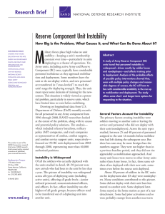 M Reserve Component Unit Instability Research Brief