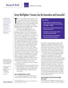 T Army Warfighters’ Forums Can Be Innovative and Successful