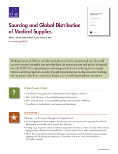 Sourcing and Global Distribution of Medical Supplies