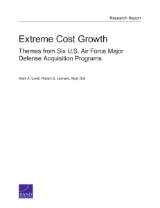 Extreme Cost Growth Themes from Six U.S. Air Force Major Research Report
