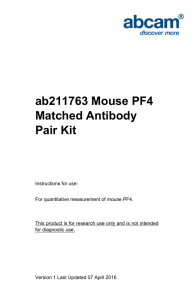 ab211763 Mouse PF4 Matched Antibody Pair Kit