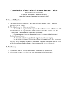Constitution of the Political Science Student Union