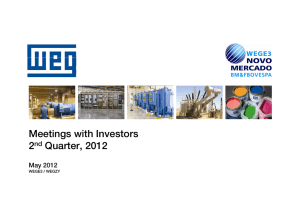 Meetings with Investors 2 Quarter, 2012 nd