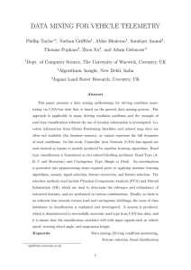 DATA MINING FOR VEHICLE TELEMETRY