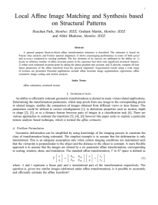 Local Affine Image Matching and Synthesis based on Structural Patterns Member, IEEE,